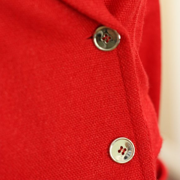 DOLCE & GABBANA Red Double-Breasted Short Pea Coat - Picture 4 of 6